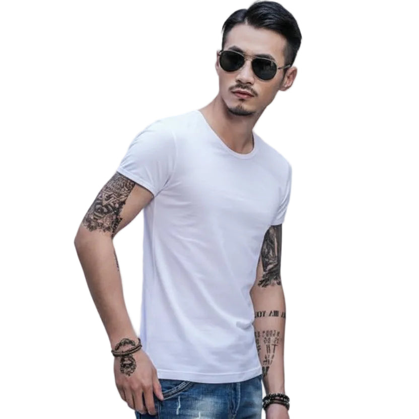 Herren Sommer T-Shirt aus Bambusfaser Vorderansicht leicht und atmungsaktiv