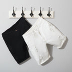 Herren Denim Shorts im koreanischen Stil Vorderansicht Loose Fit