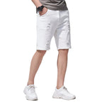 Herren Denim Shorts im koreanischen Stil Vorderansicht Loose Fit