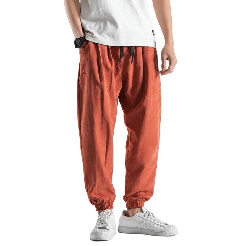 Herren Sommer Hose Vorderansicht locker und leicht aus Baumwolle