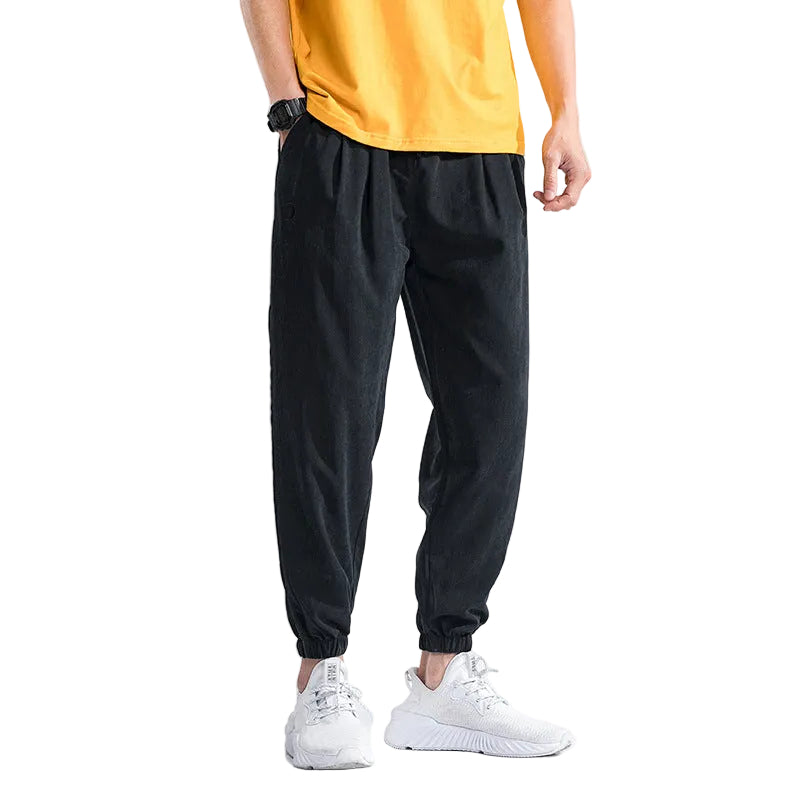 Herren Sommer Hose Vorderansicht locker und leicht aus Baumwolle