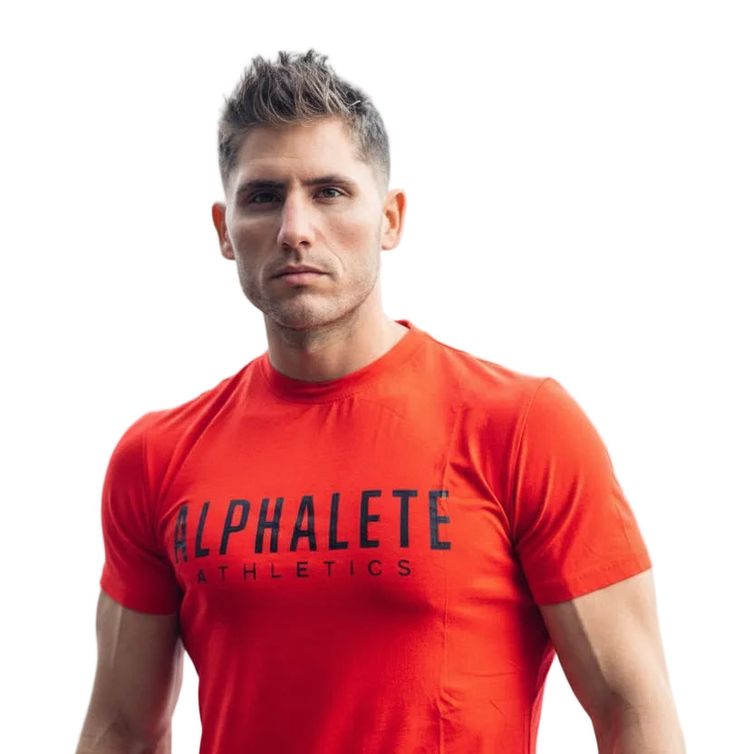 Wolf King Herren T-Shirt mit Letter Print Vorderansicht